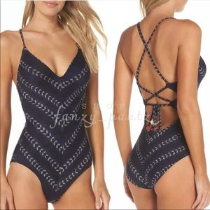 NEW Robin Piconne One Piece Chevron Lace up Imani